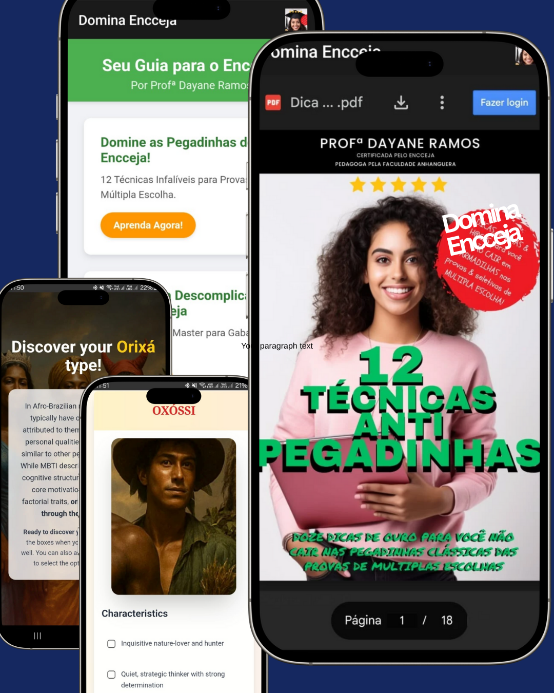 Exemplos de aplicativos desenvolvidos - Educational App