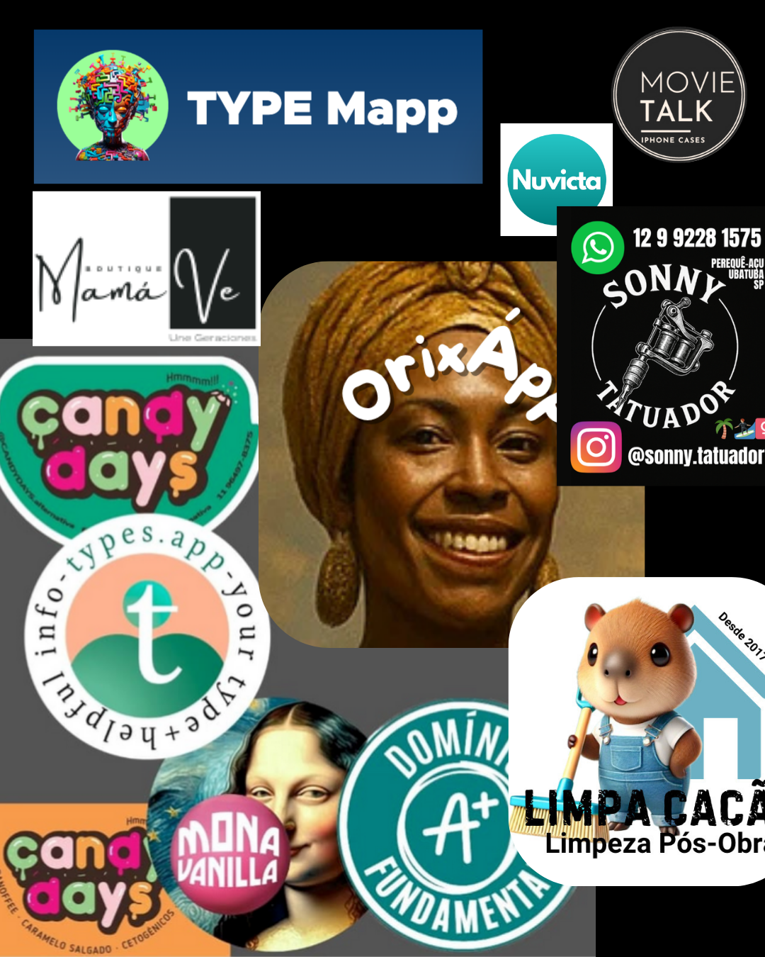 Exemplos de identidades visuais e branding desenvolvidos