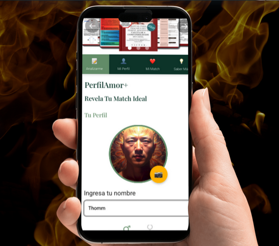 Exemplo de aplicativo desenvolvido - Perfil Amor