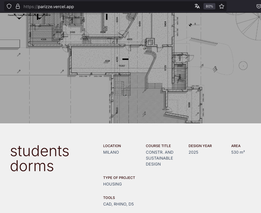 Exemplo de website profissional - Arquitetura Projeto